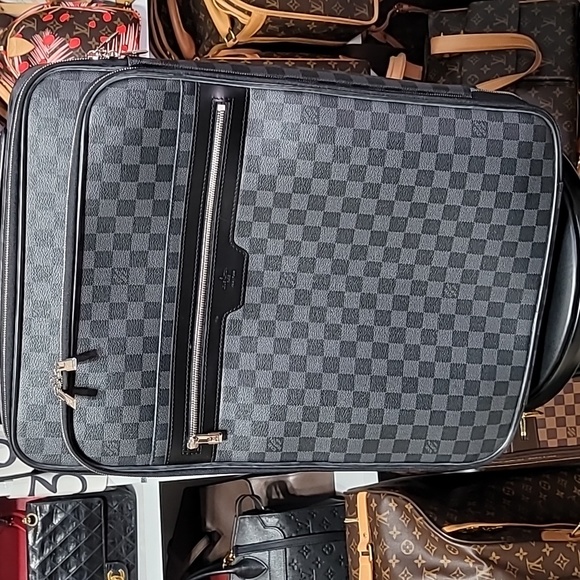 Louis Vuitton Damier Graphite Pegase 50 Travel Carry Bag with wallet organizer - Picture 1 of 16
